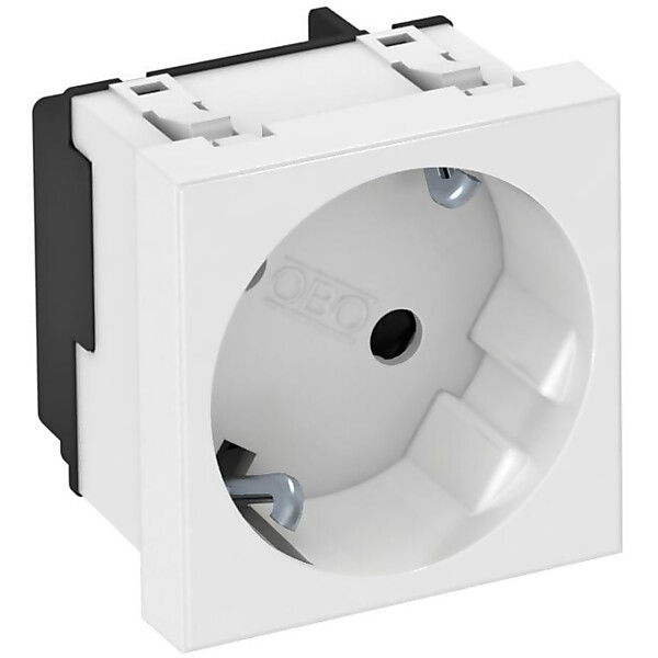 OBO Steckdose 33 Grad, 1-fach Schutzkontakt STD-D3S RW1